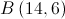 B\left( {14,6} \right) B\left( {14,6} \right)