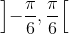 \left] { - \frac{\pi }{6},\frac{\pi }{6}} \right[