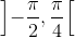 \left] { - \frac{\pi }{2},\frac{\pi }{4}} \right[