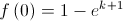 f\left( 0 \right) = 1 - {e^{k + 1}}