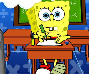 exame de matematica do bob esponja