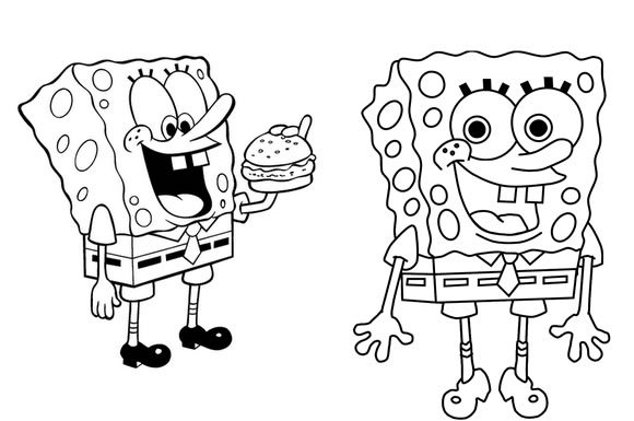 Desenho para Colorir do Bob Esponja - Desenho para Colorir