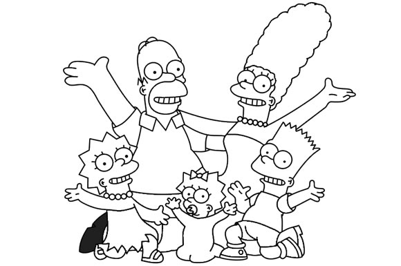 Desenhos dos Simpsons para Colorir e Pintar - Tudo Para Colorir