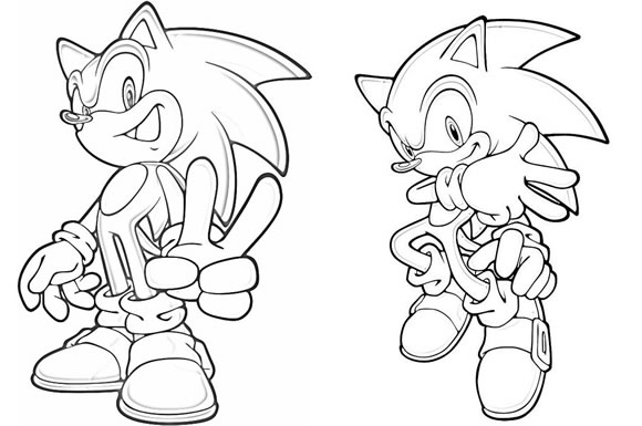 Imprimir sonic para colorir Colorir e Pintar!